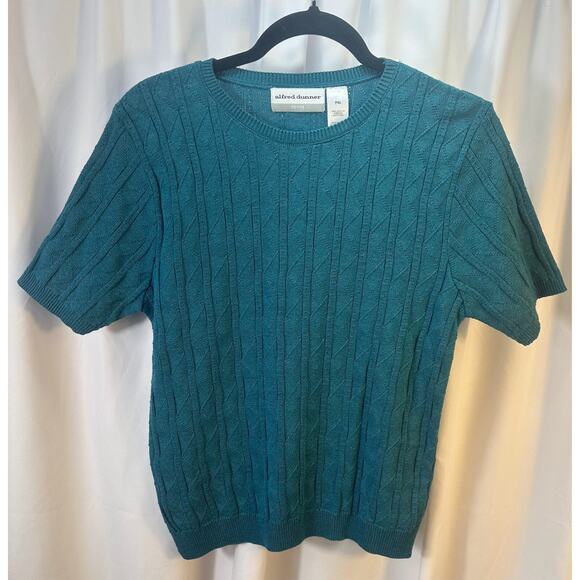Alfred Dunner Pullover Petite XL Teal Women's Sweater Made in USA - Picture 1 of 7